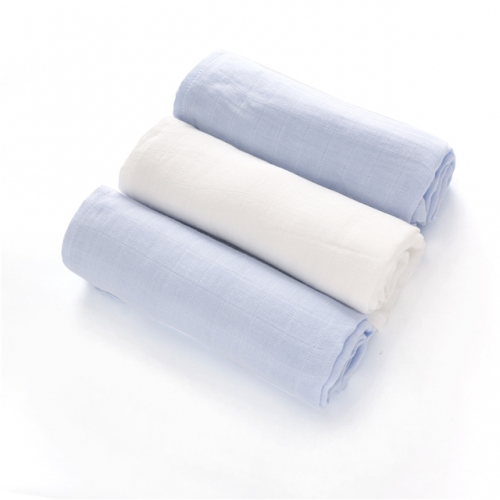 Newborn Bamboo Swaddle 3 Pack  31''x31'', Muslin Blankets Solid Color, Soft Swaddling Wrap,Baby Muslin Cloth Diapers