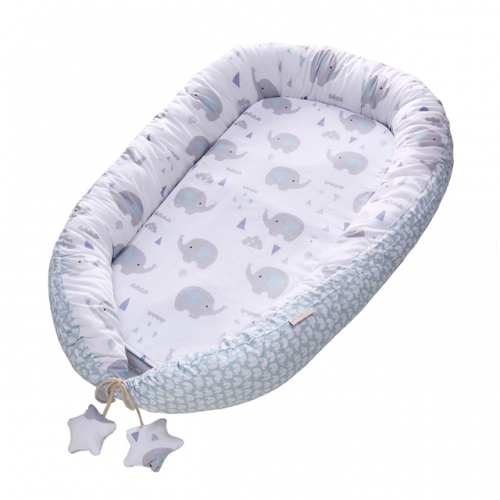 Baby Lounger and Nest Bed Bassinet, 100% Cotton Baby Portable Crib Perfect for Travel with Soft Cotton Pad