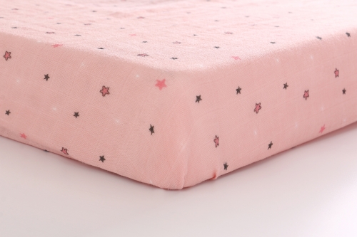 Lat Crib Sheet for Standard Crib Cotton Muslin Toddler Nursery Bedding Mattress Pad Cover 52" x 28"x 8''